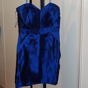 Max and Cleo blue strapless dress